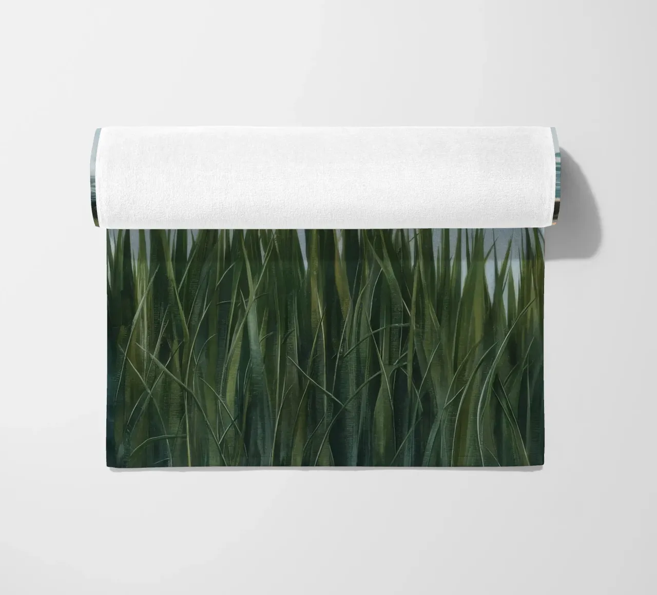 Verdant Marshland Serenity beach towel by Verve Pigments