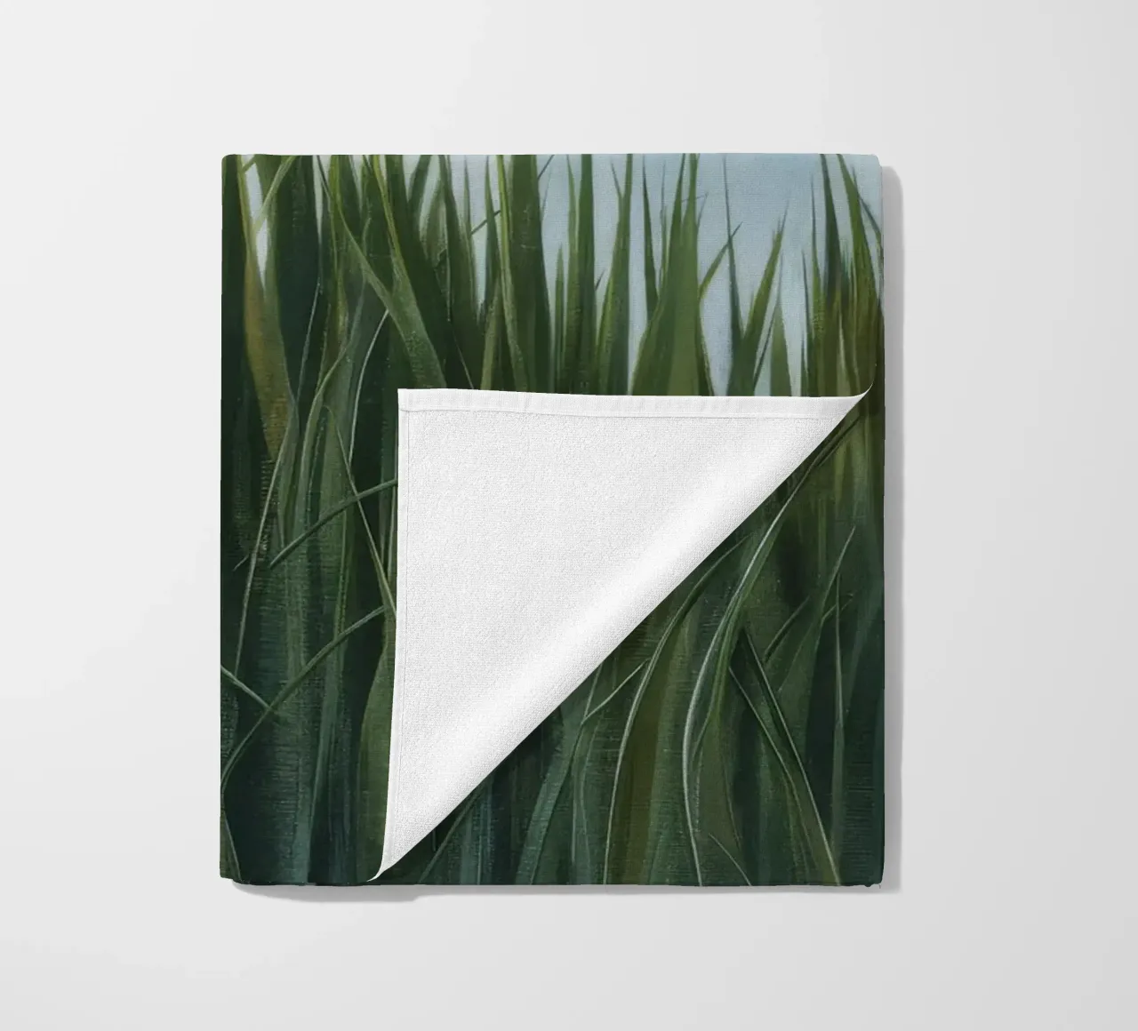 Verdant Marshland Serenity beach towel by Verve Pigments