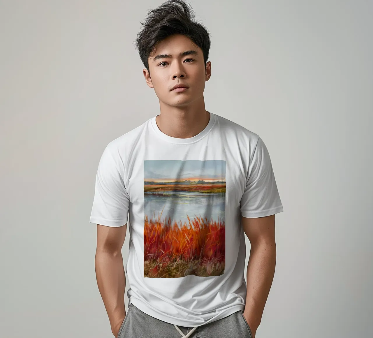 Orizzonte palustre infuocato t-shirt da Verve Pigments