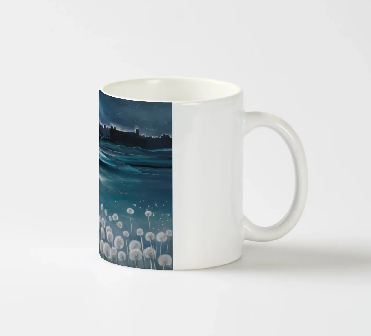Paesaggio onirico etereo del dente di leone tazza in ceramica da Verve Pigments