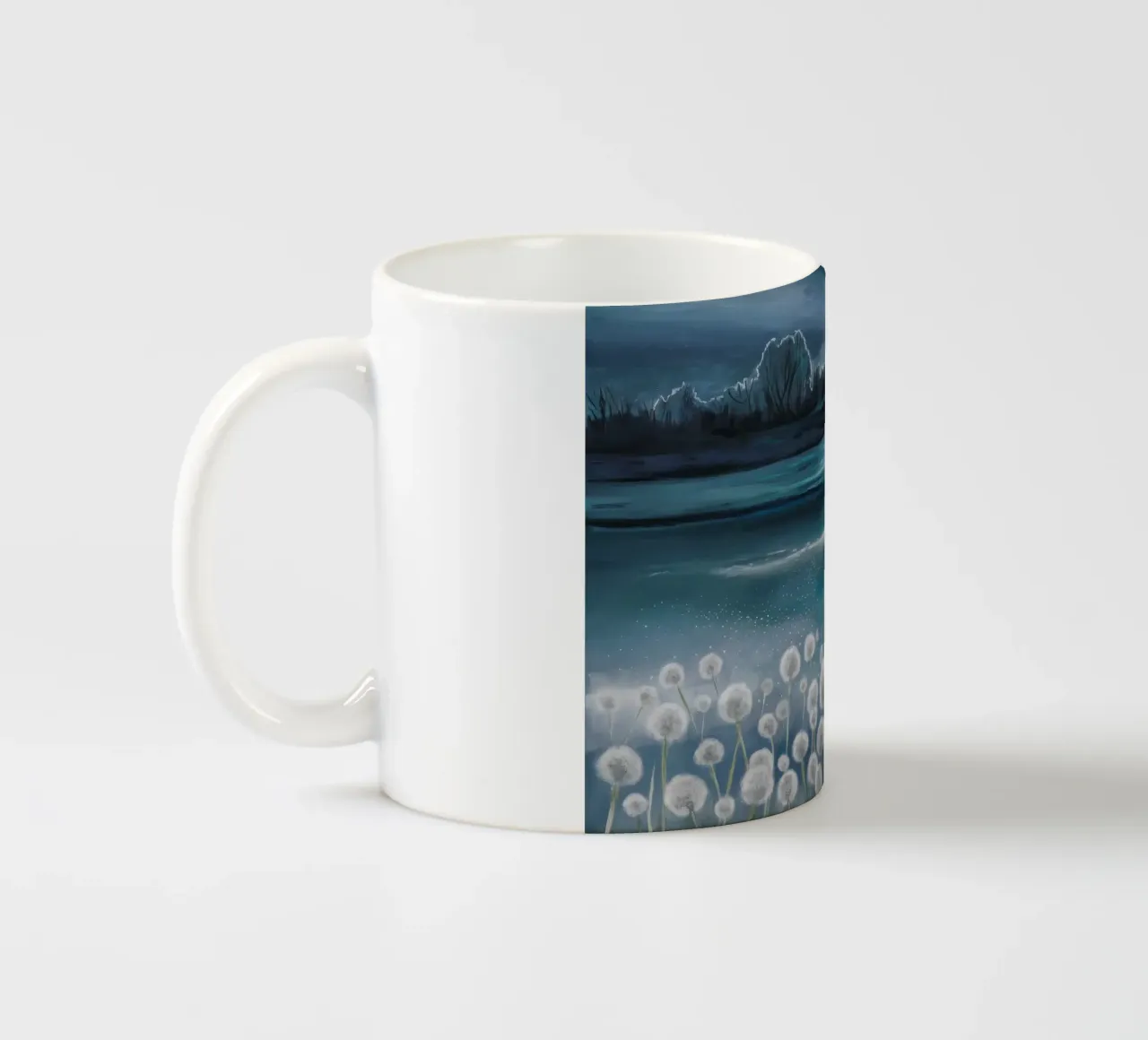 Paesaggio onirico etereo del dente di leone tazza in ceramica da Verve Pigments