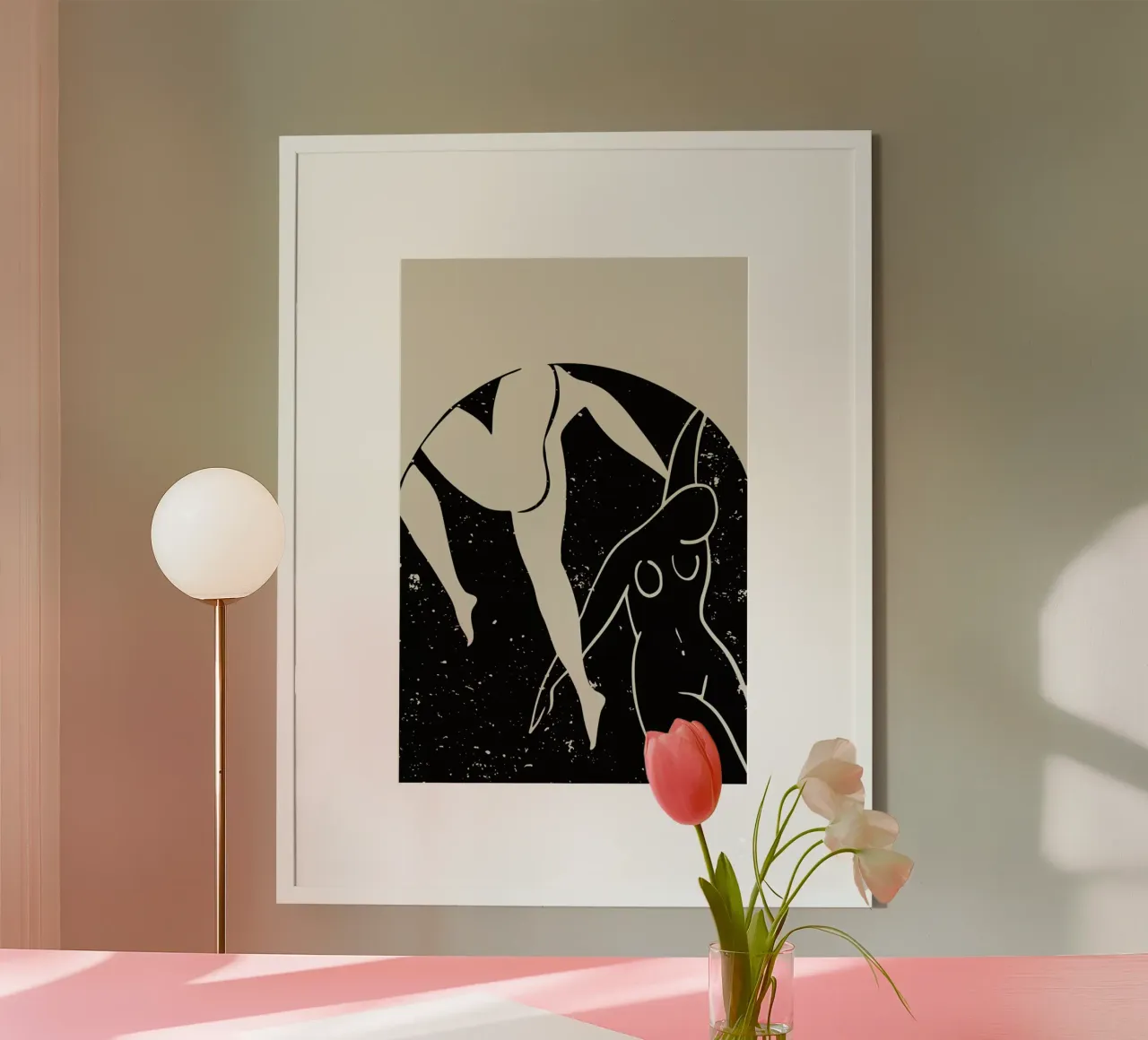 Dancers poster con telaio in alluminio da Graphite