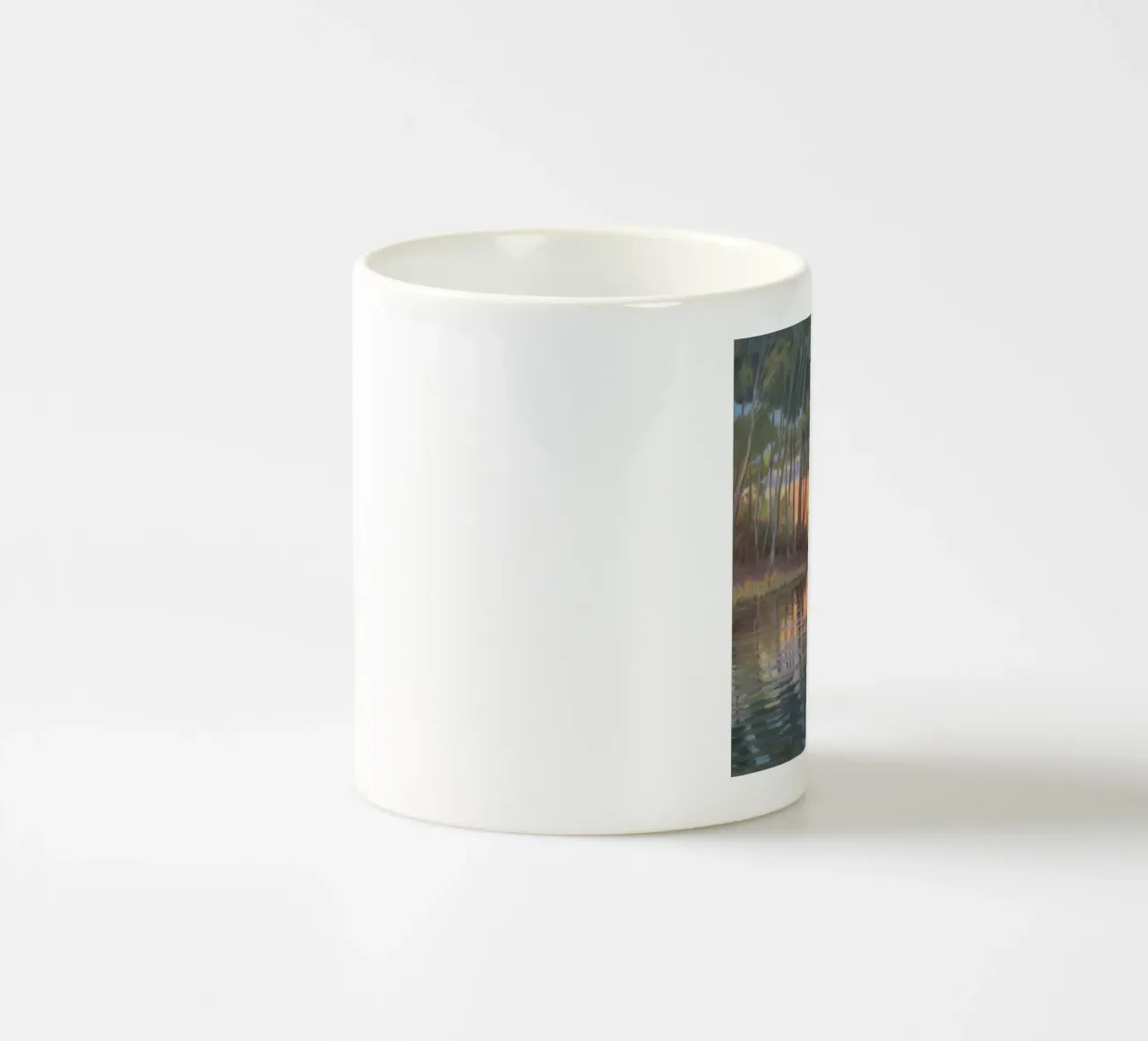 Crepuscolo d'oro sulla riva del fiume tazza in ceramica da Verve Pigments