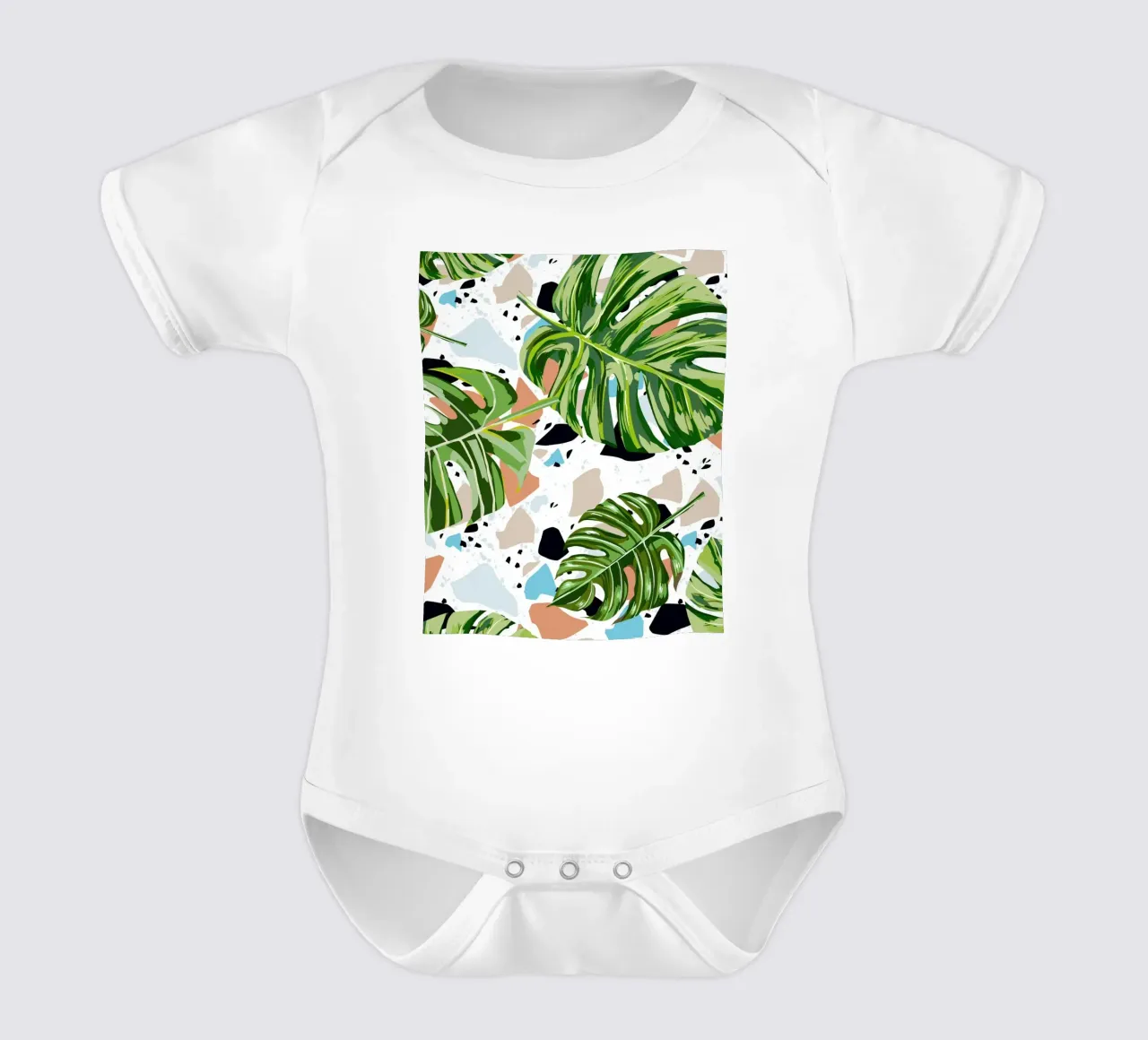 Tropical & Terrazzo body neonato maniche corte da 83oranges