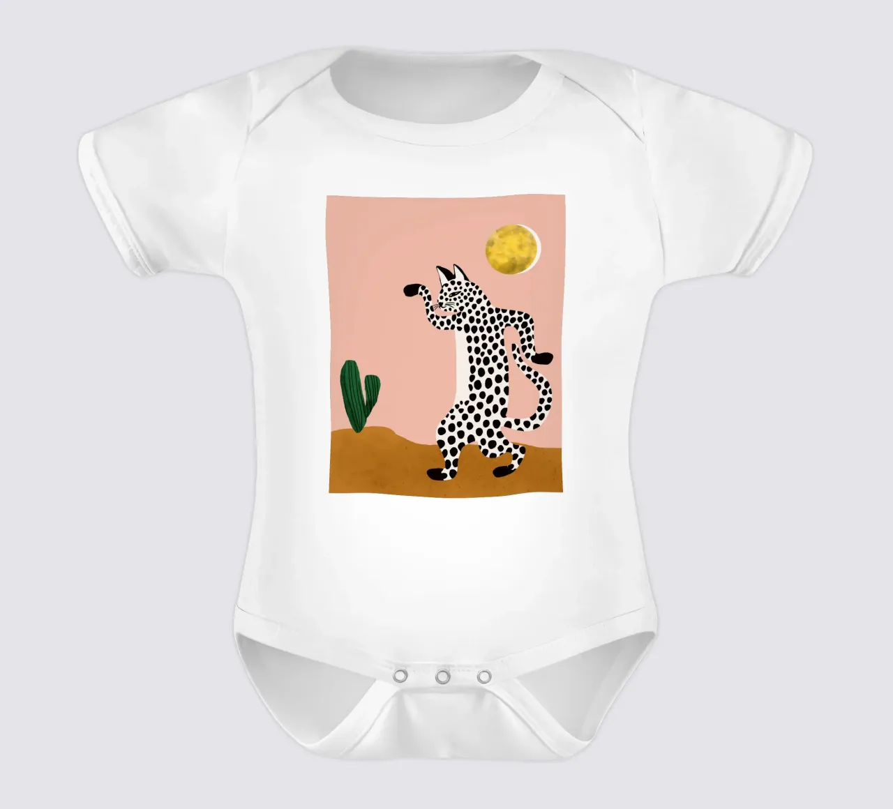 Gatto selvatico Jazzy body neonato maniche corte da 83oranges