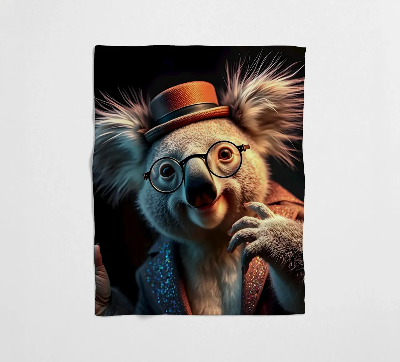Does He Remind You Of Lennon? fleece blanket by Anita's Dream