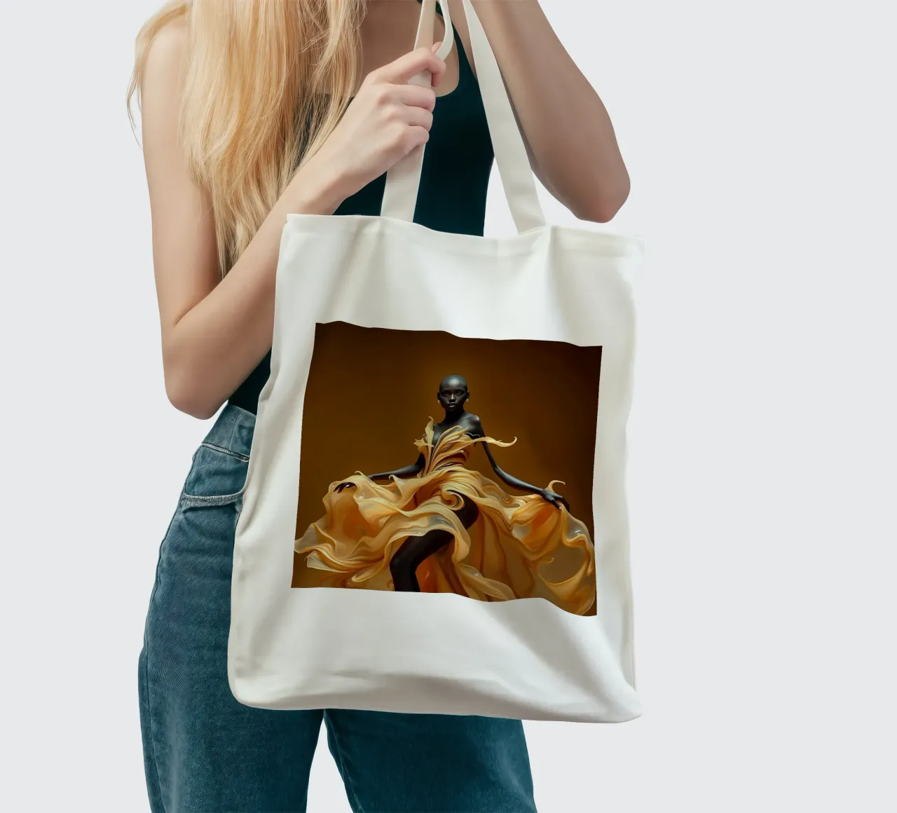 Latte Splash e Swirl borsa in juta da Anita's Dream