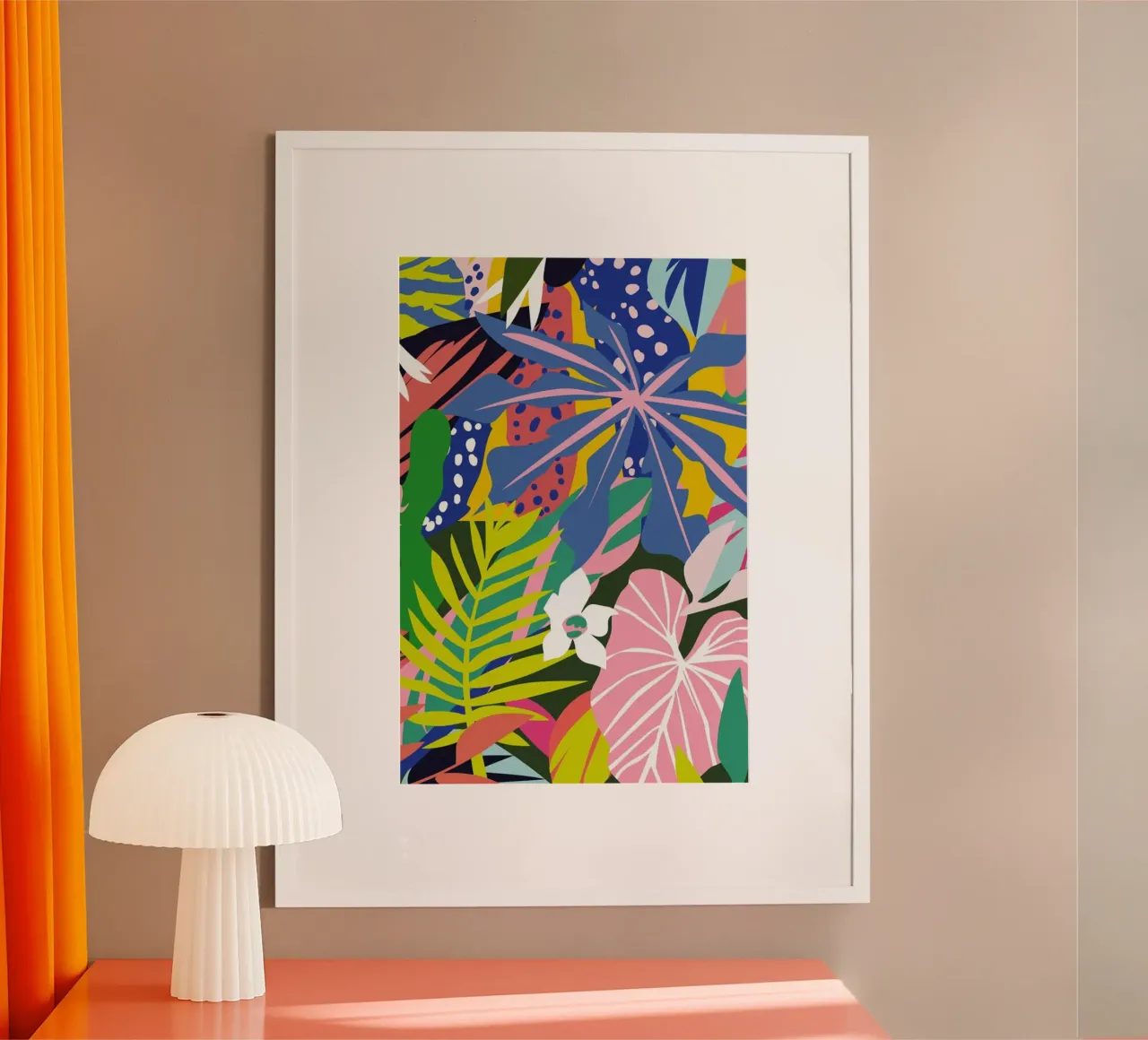 Verde Tropico poster con telaio in legno da Mariery Young