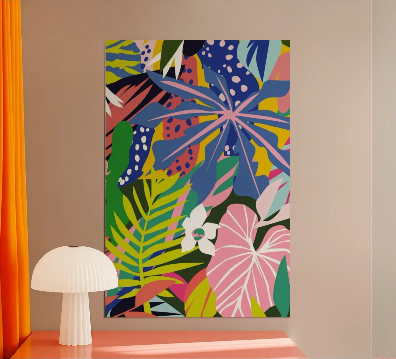 Verde Tropico poster con telaio in legno da Mariery Young