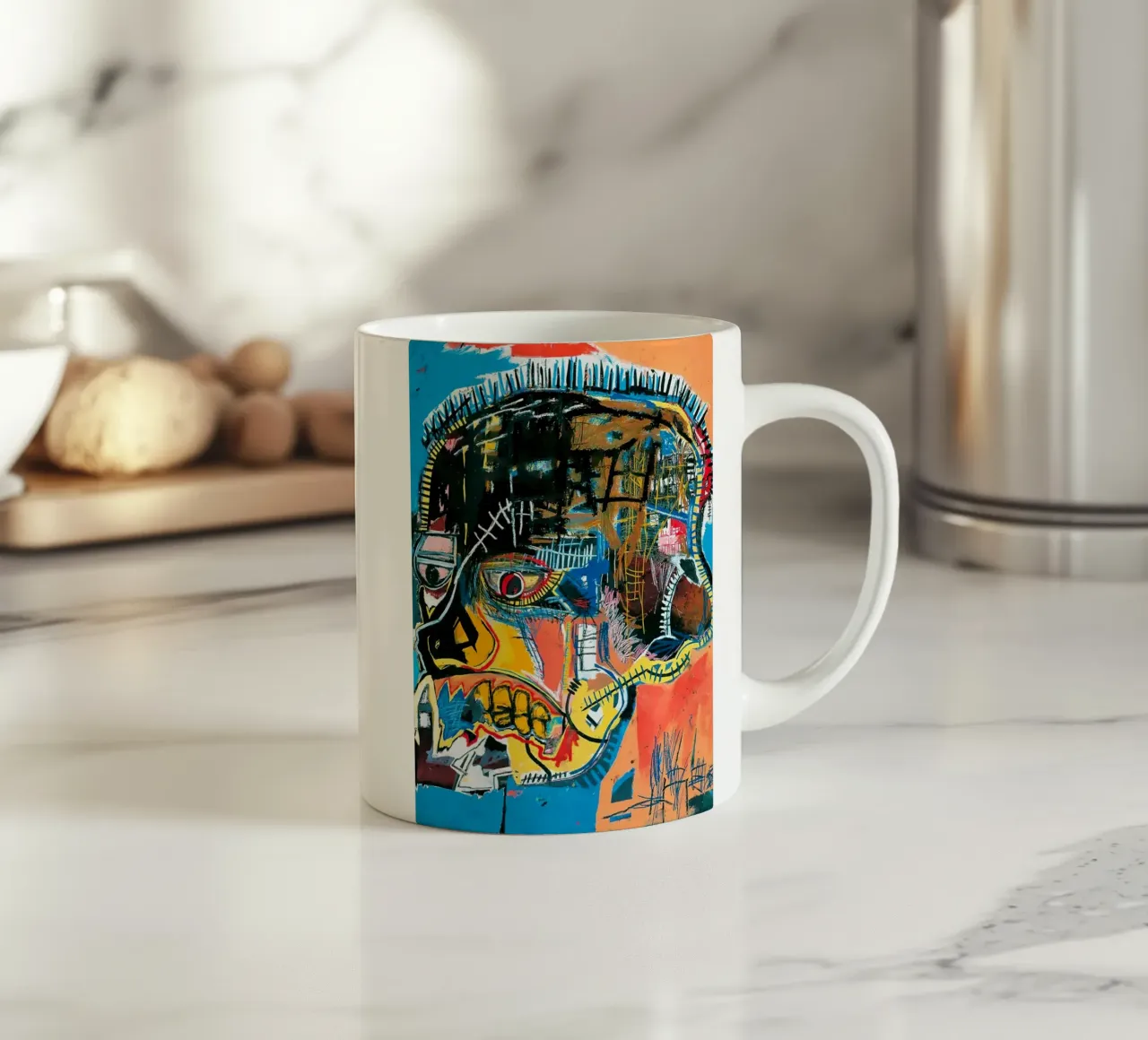 Untitled Skull, 1981 Many of Jean-Michel Basquiat’s ceramic mug by tommieweimann