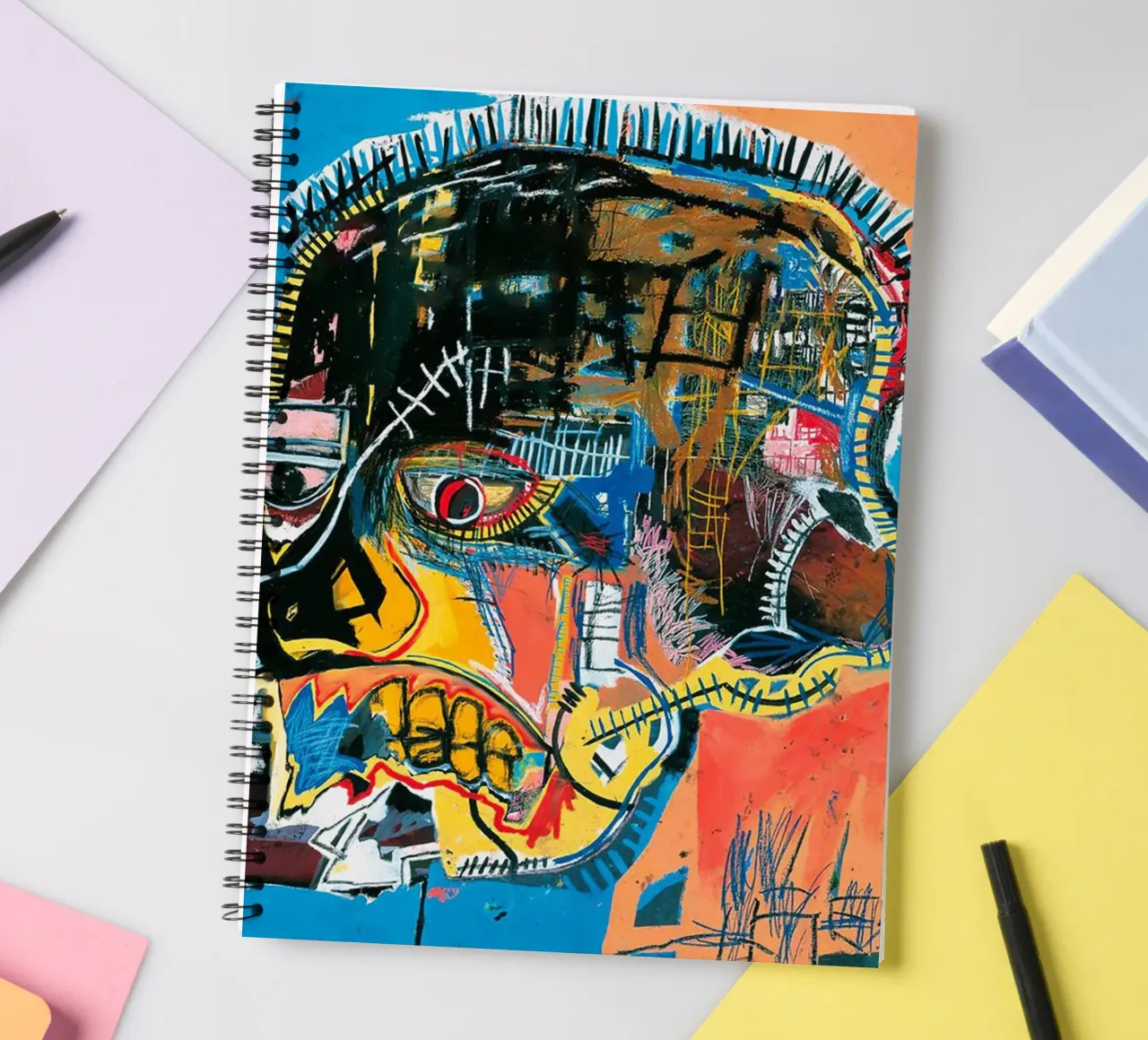 Untitled Skull, 1981 Many of Jean-Michel Basquiat’s spiral notebook by tommieweimann