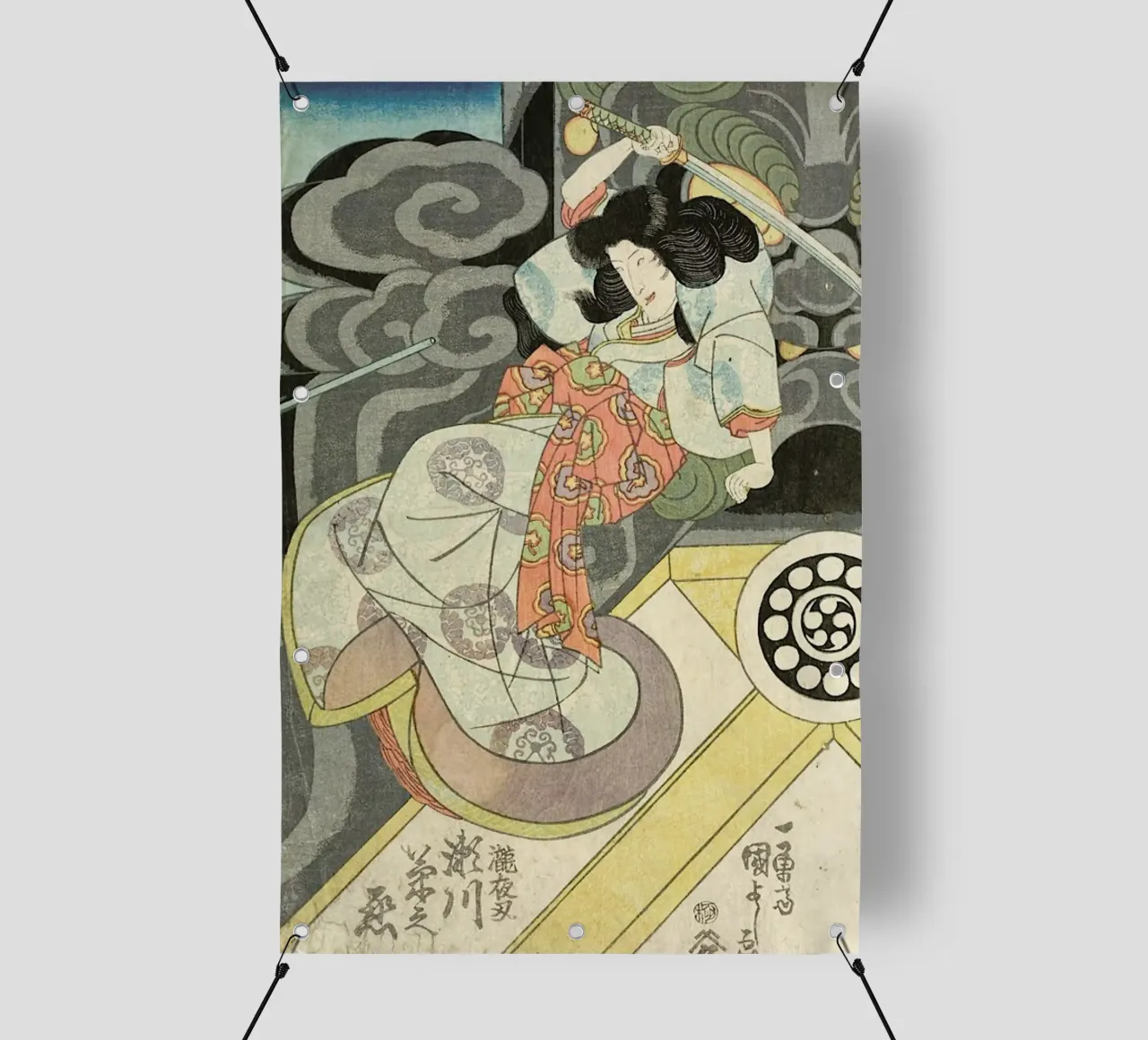 Kuniyoshi - Segawa Kikunojo Acting as Princess Takiyasha telo in pvc da ARTOTHEK