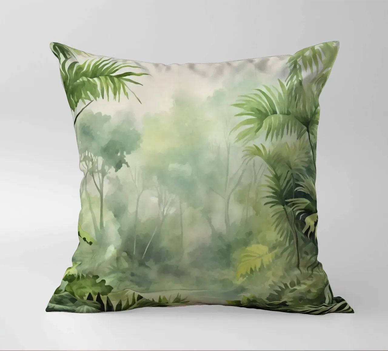 Palmeto tropicale Fuga verde e lussureggiante cuscino da Andrea Haase Modern Home