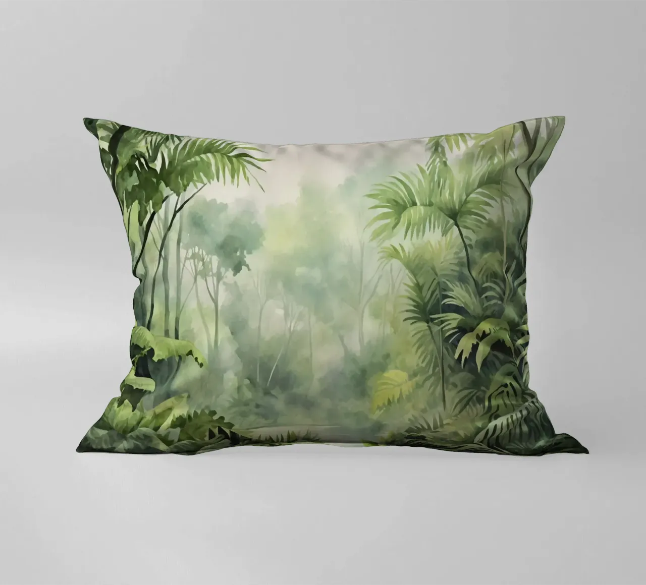 Palmeto tropicale Fuga verde e lussureggiante cuscino da Andrea Haase Modern Home