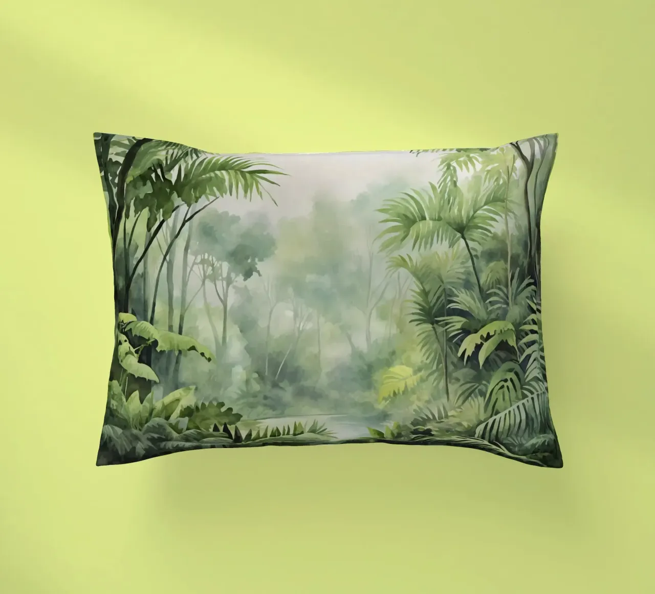 Palmeto tropicale Fuga verde e lussureggiante cuscino da Andrea Haase Modern Home