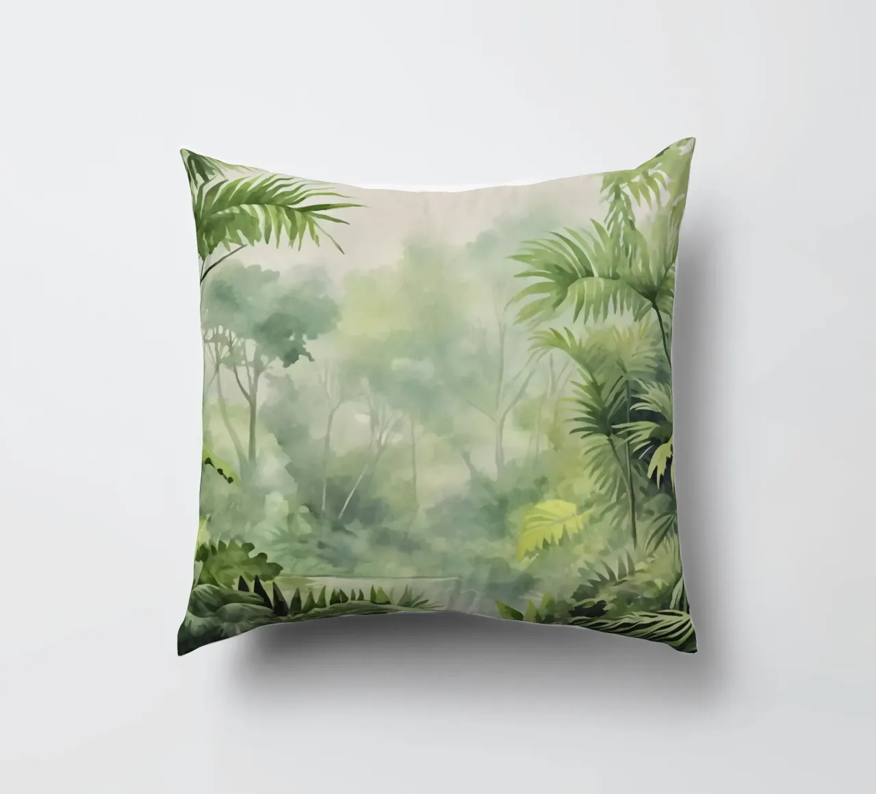 Palmeto tropicale Fuga verde e lussureggiante cuscino da Andrea Haase Modern Home