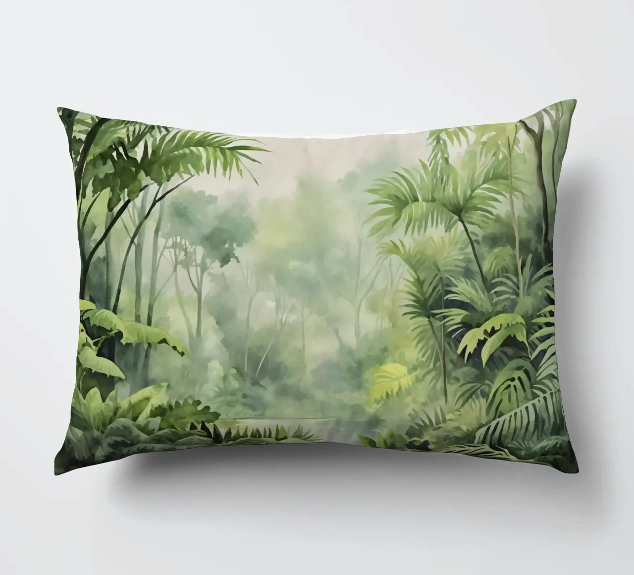 Palmeto tropicale Fuga verde e lussureggiante cuscino da Andrea Haase Modern Home