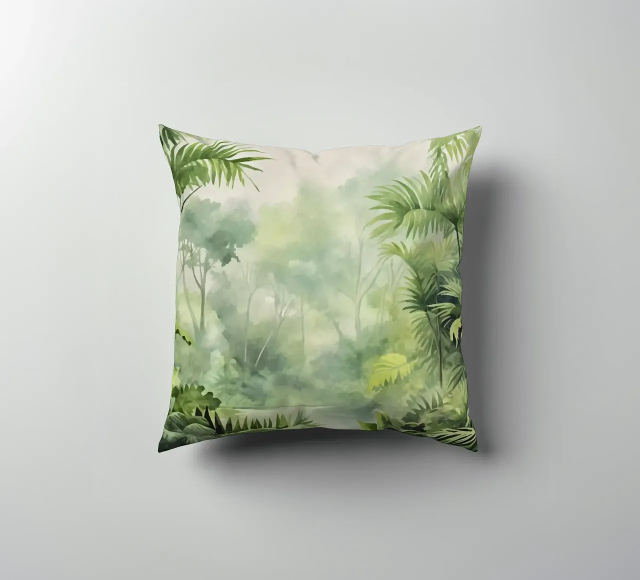 Palmeto tropicale Fuga verde e lussureggiante cuscino da Andrea Haase Modern Home