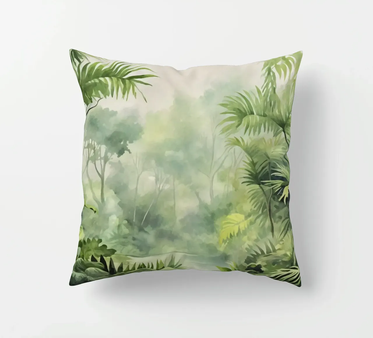 Palmeto tropicale Fuga verde e lussureggiante cuscino da Andrea Haase Modern Home