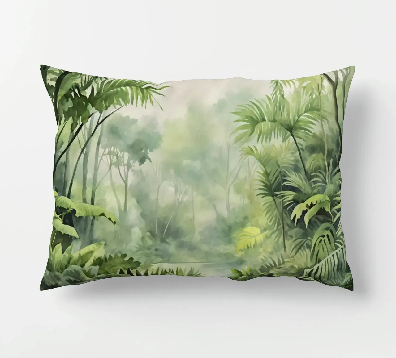 Palmeto tropicale Fuga verde e lussureggiante cuscino da Andrea Haase Modern Home