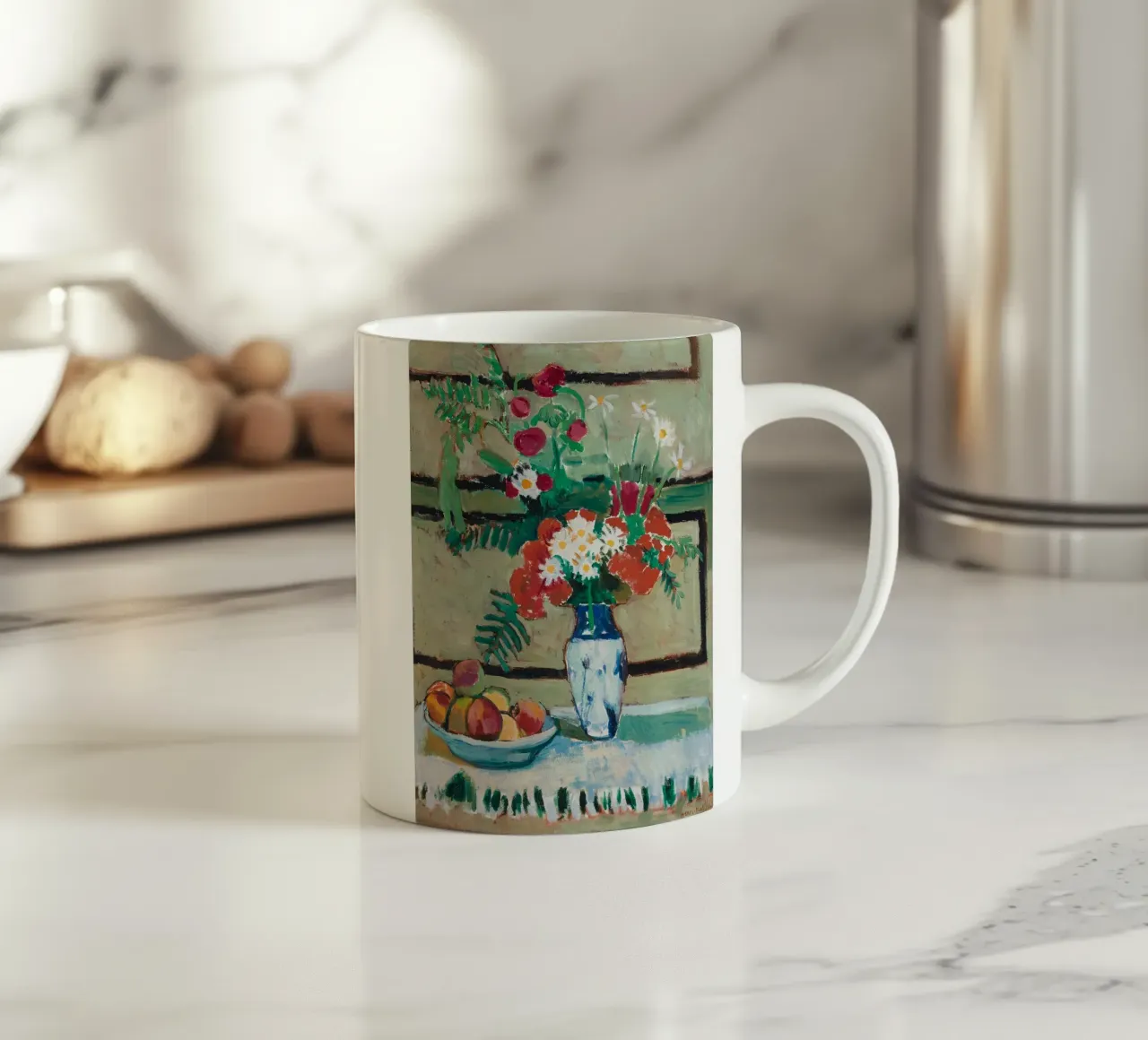 Henri Matisse Fiori e frutta 1909 tazza in ceramica da Spencer Farrell2