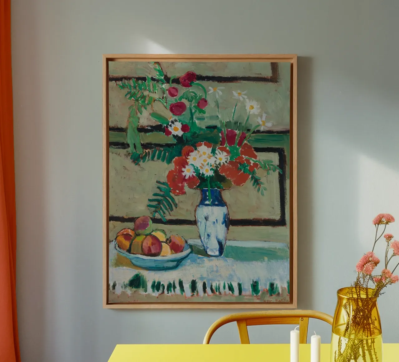 Henri Matisse Fiori e frutta 1909 tela con Cornice a cassetta da Spencer Farrell2