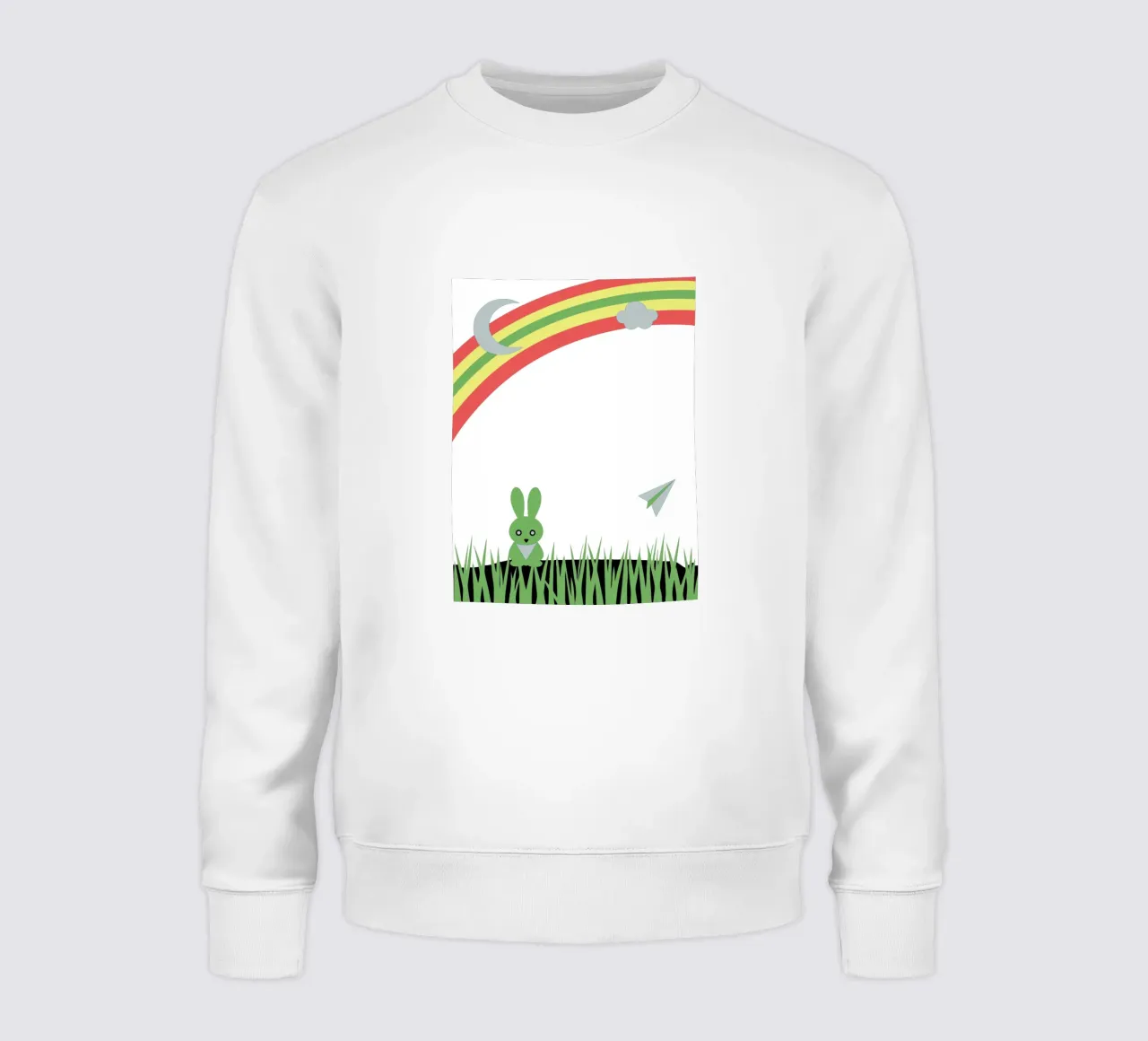 Il coniglio e l'arcobaleno felpa da LOOK DIFFERENT