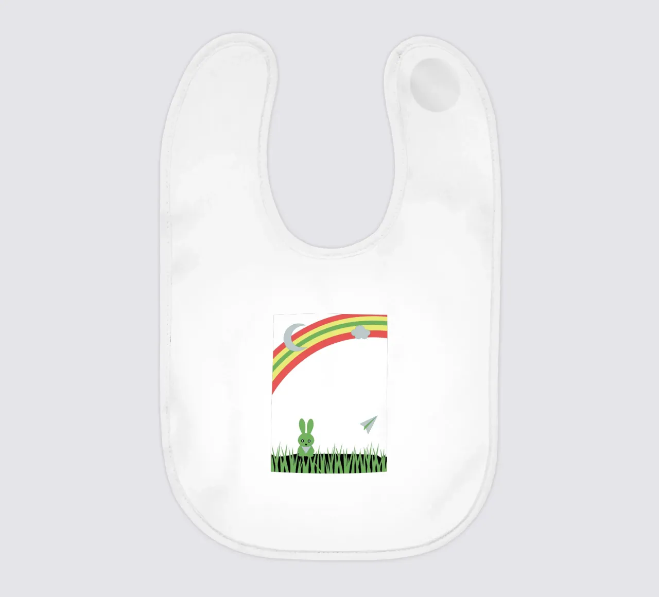 Il coniglio e l'arcobaleno bavaglino da LOOK DIFFERENT