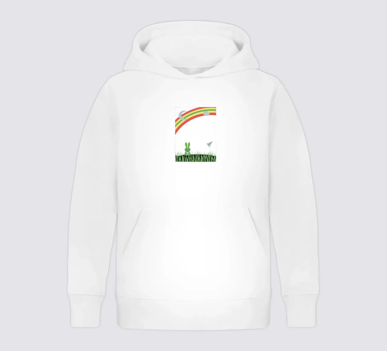Il coniglio e l'arcobaleno felpa bambino con cappuccio da LOOK DIFFERENT