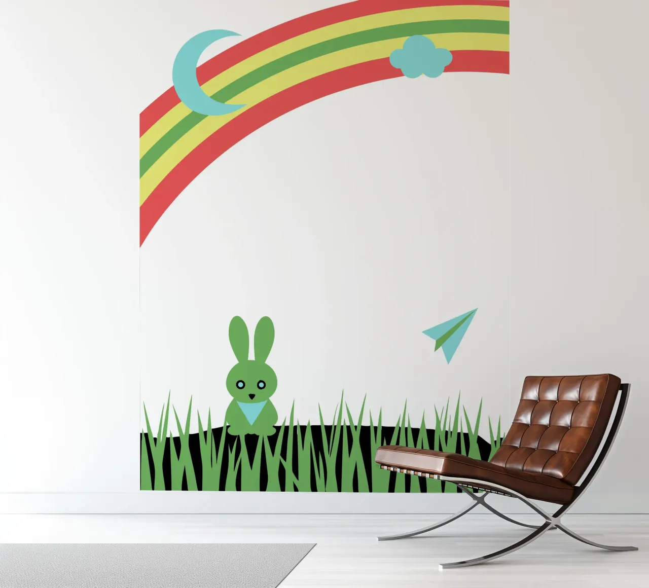 Das Kaninchen und der Regenbogen Fototapete von LOOK DIFFERENT