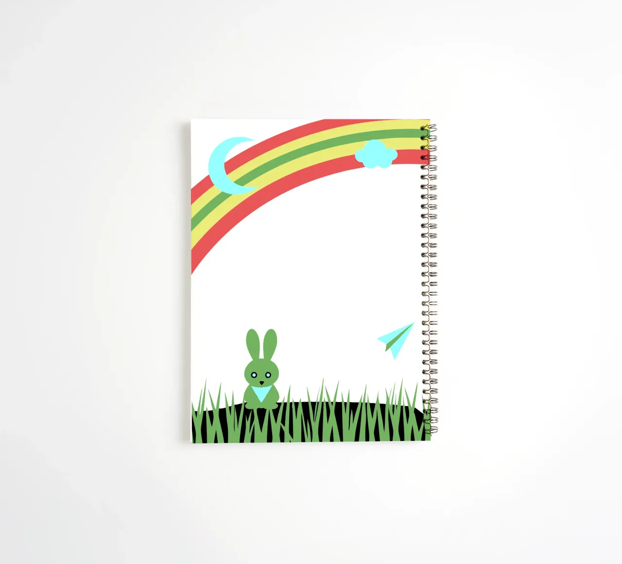 The Rabbit and the Rainbow spiral notebook by LOOK DIFFERENT