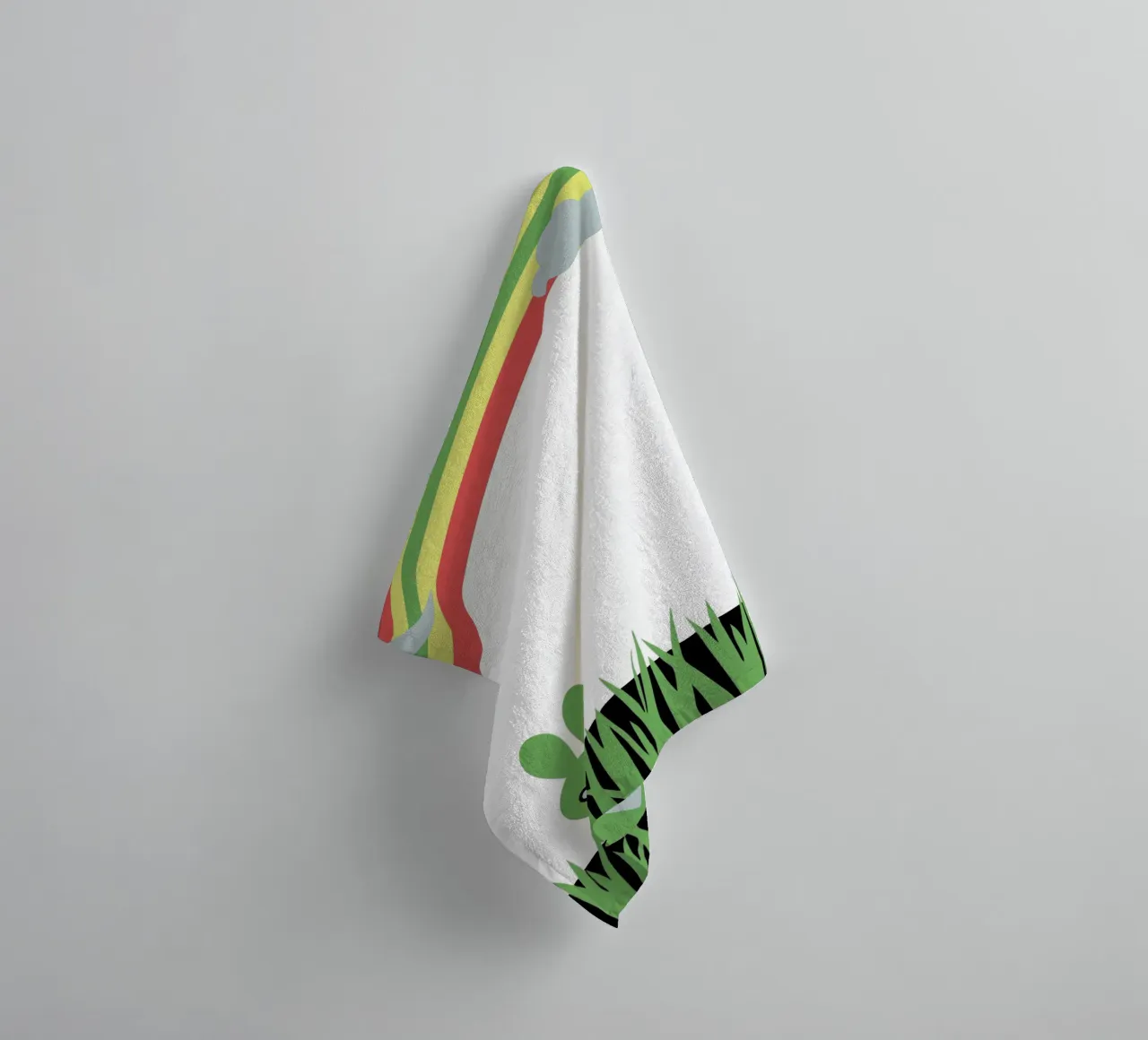 Il coniglio e l'arcobaleno asciugamano da bagno da LOOK DIFFERENT