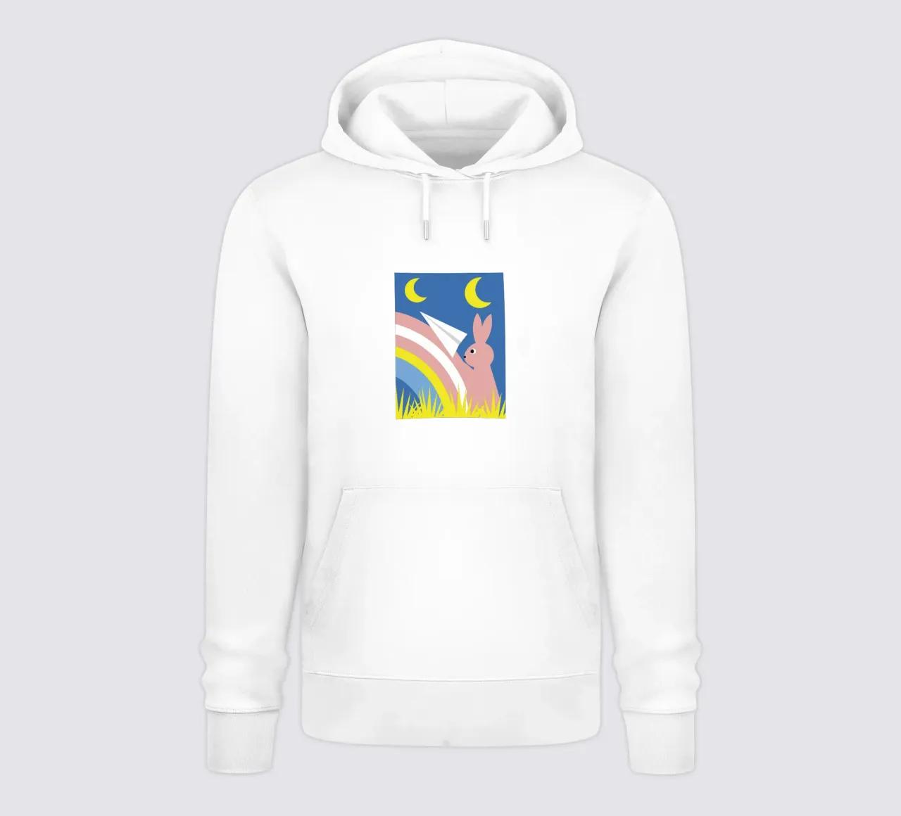 Il coniglio e l'arcobaleno felpa con cappuccio da LOOK DIFFERENT