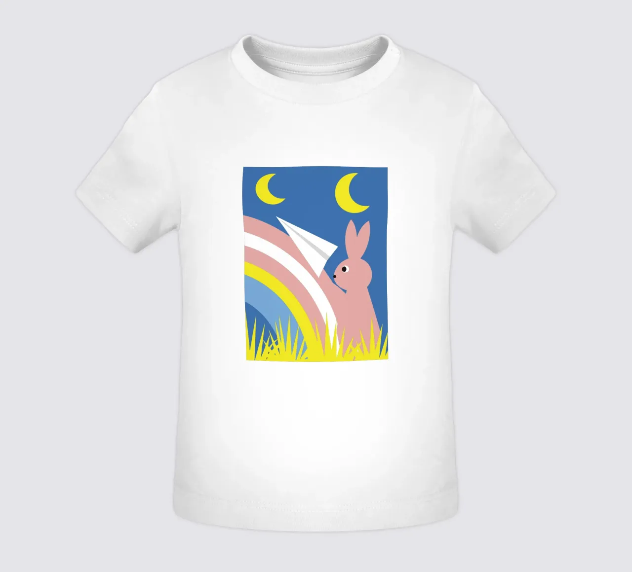 Il coniglio e l'arcobaleno maglietta neonato da LOOK DIFFERENT