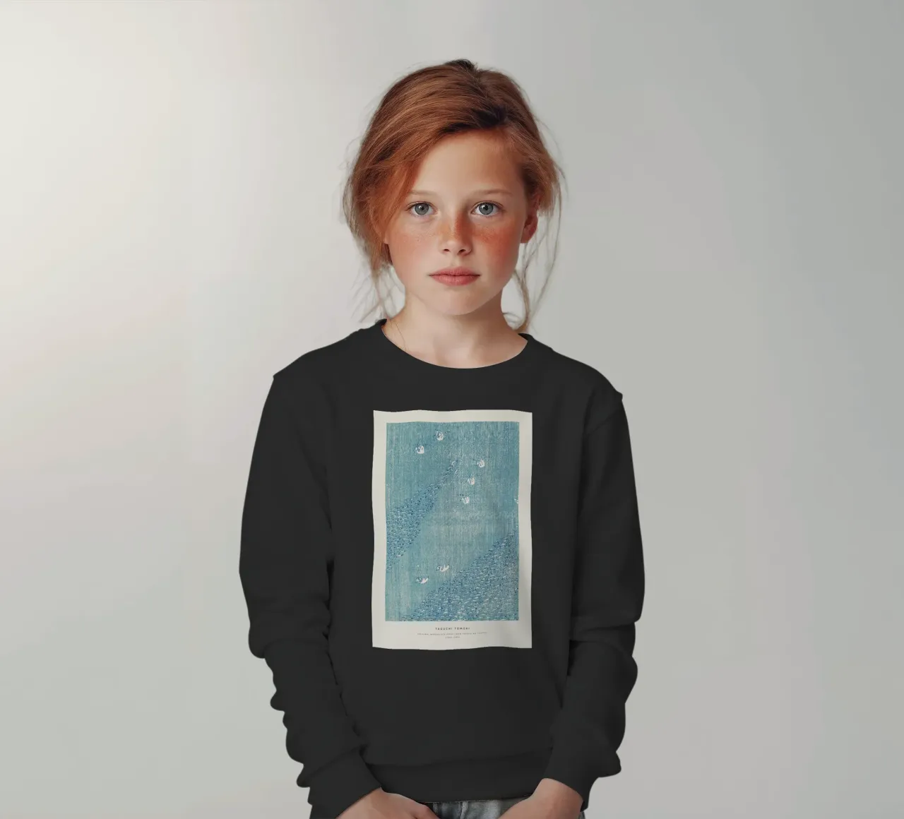 Tomoki - Original Woodblock Print felpa bambino da Vintage by JUNIQE