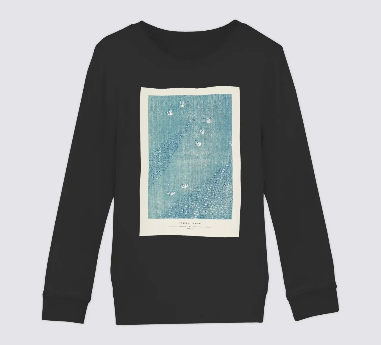 Tomoki - Original Woodblock Print felpa bambino da Vintage by JUNIQE