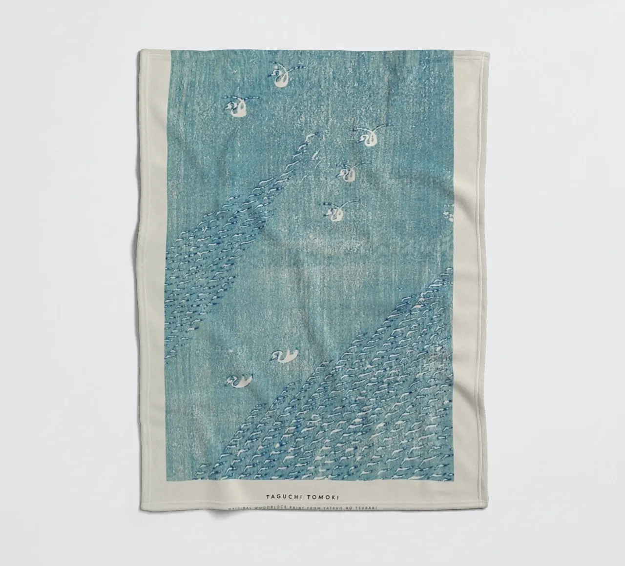 Tomoki -  Original Woodblock Print coperta in pile da Vintage by JUNIQE