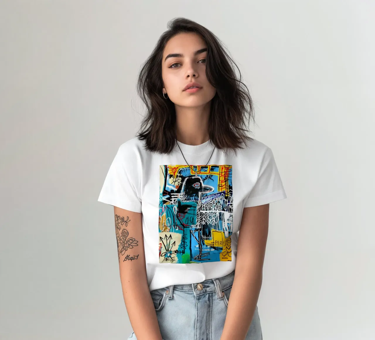 Uccello sul denaro (Jean-Michel Basquiat) t-shirt da tommieweimann