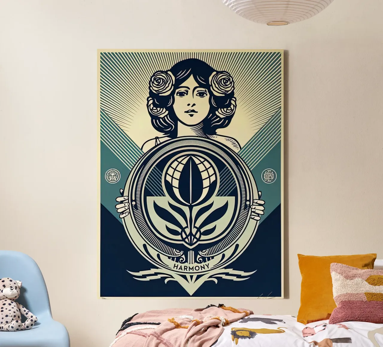 Shepard Fairey - Proteggere la biodiversità - Coltivare l'armonia tela con Cornice a cassetta da American Poster