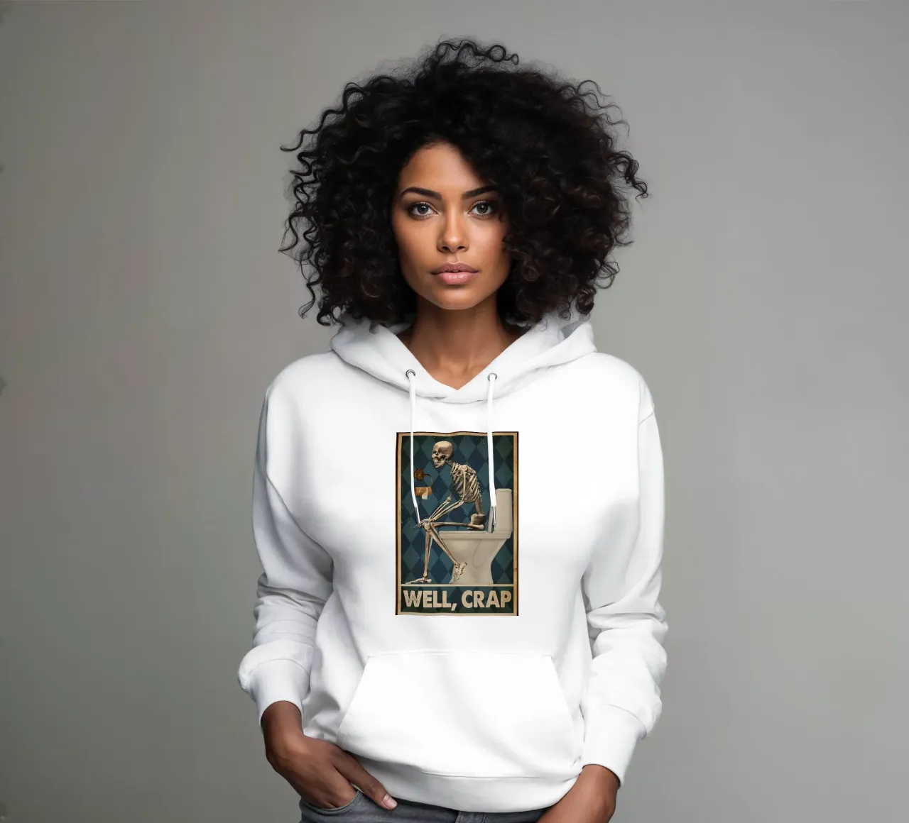 Beh, merda felpa con cappuccio da American Poster