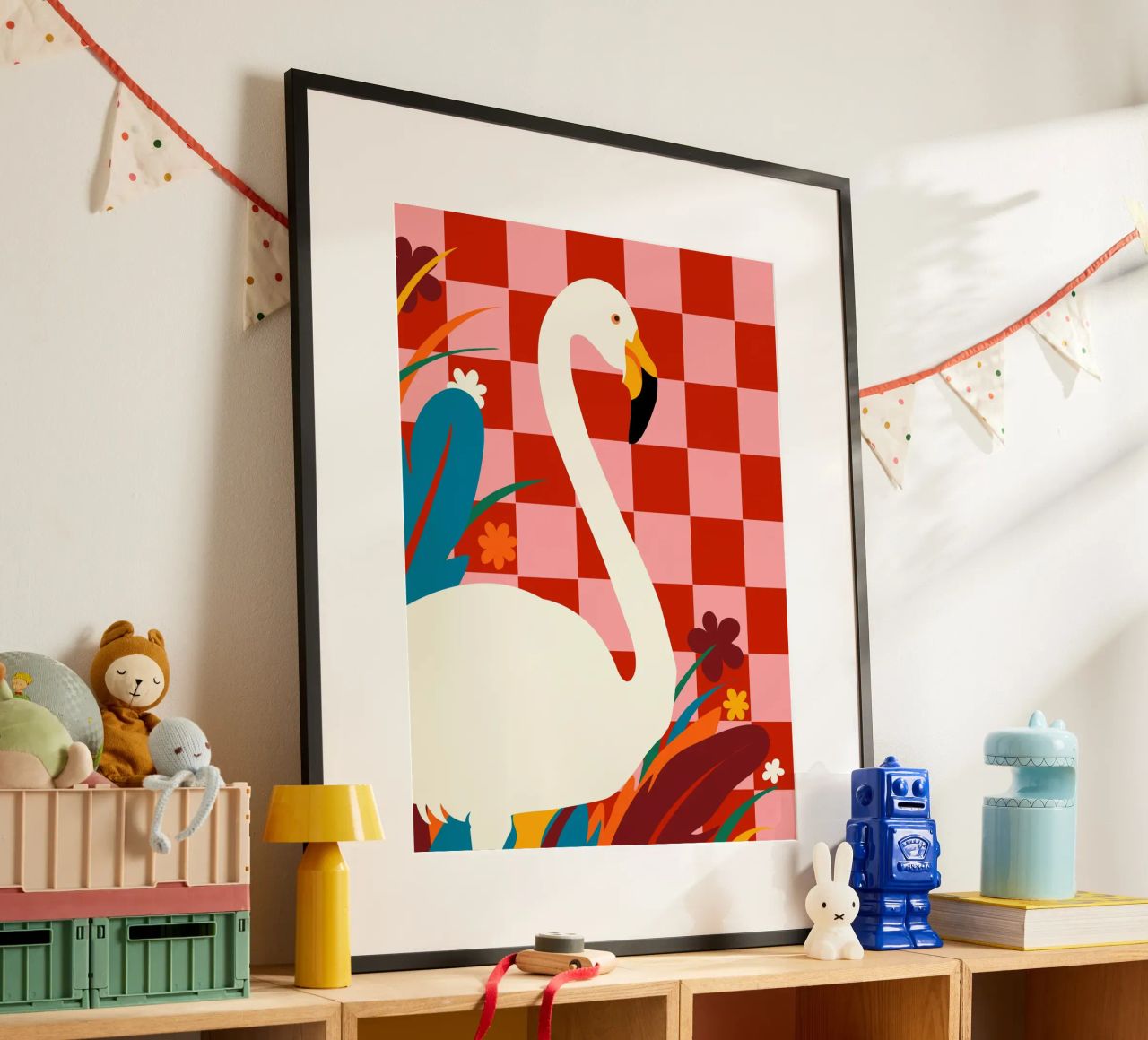 Damespiel & Silberreiher Poster von 83oranges