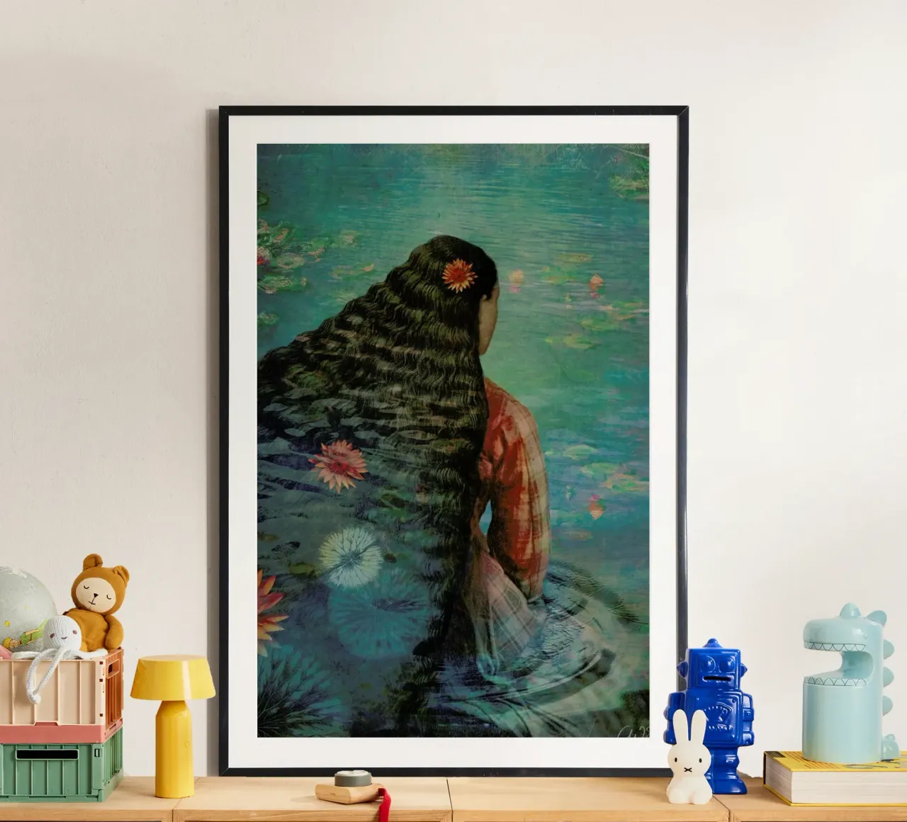 Waterlily 2 poster con telaio in plastica da Catrin Welz-Stein