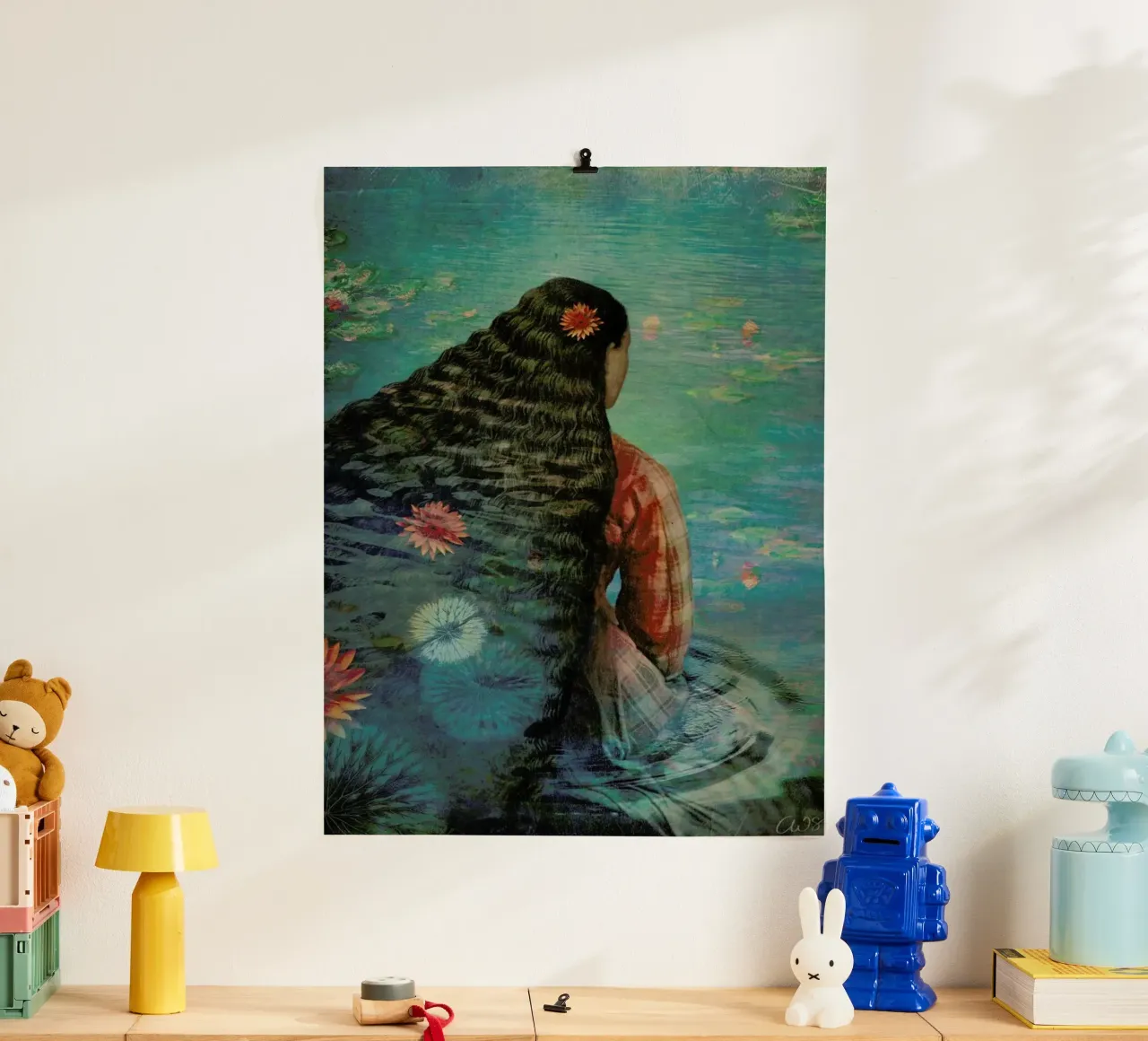 Waterlily 2 poster con telaio in plastica da Catrin Welz-Stein