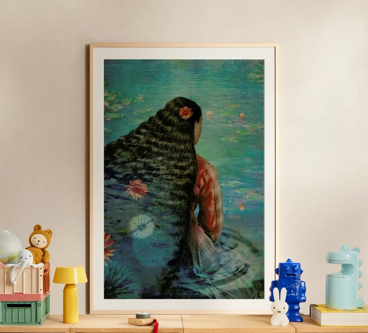 Waterlily 2 poster con telaio in plastica da Catrin Welz-Stein