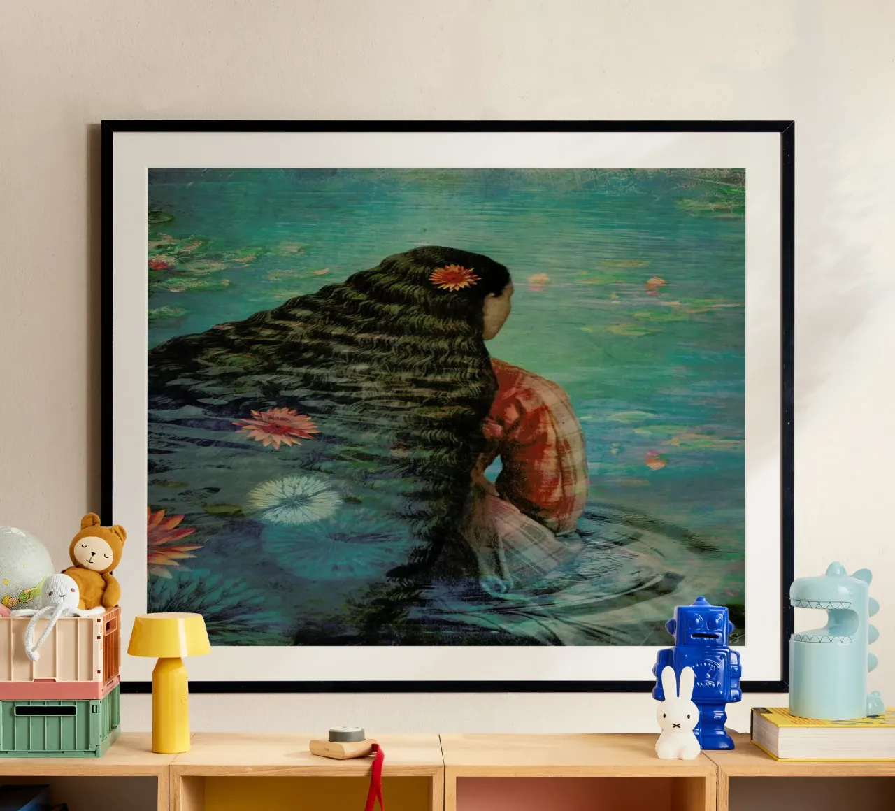 Waterlily 2 poster con telaio in plastica da Catrin Welz-Stein
