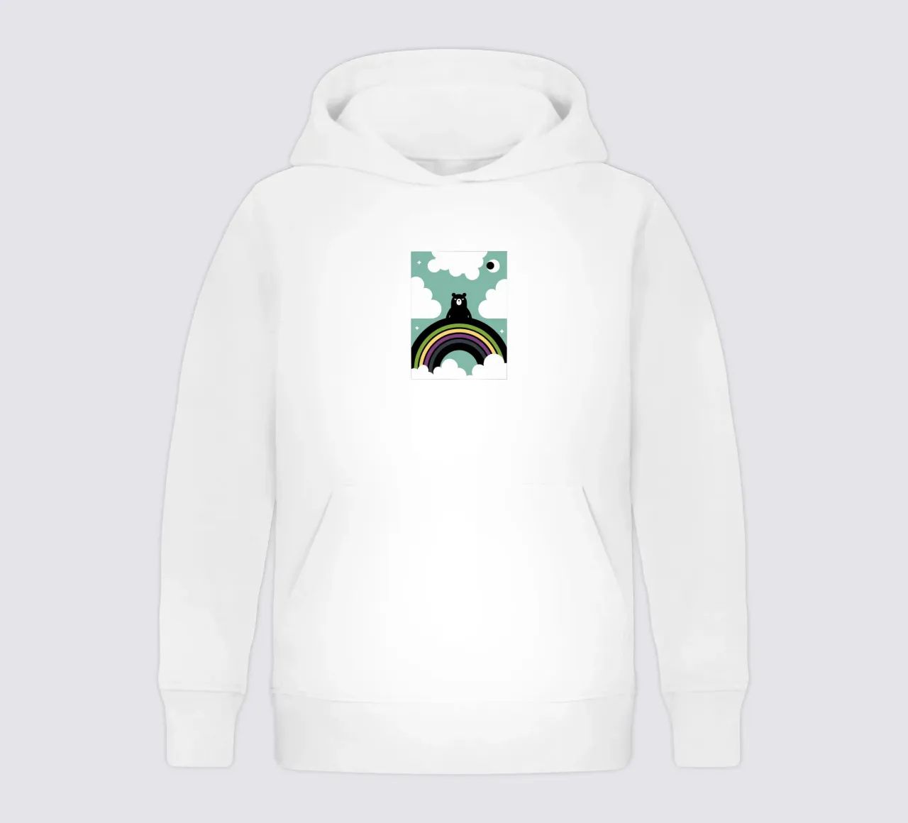 L'orso e l'arcobaleno felpa bambino con cappuccio da LOOK DIFFERENT