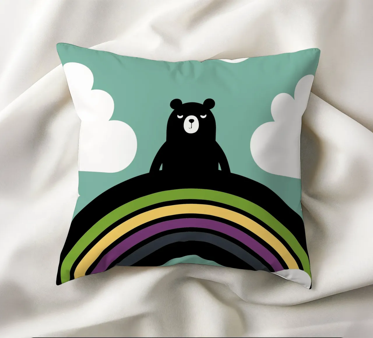 L'orso e l'arcobaleno cuscino da LOOK DIFFERENT