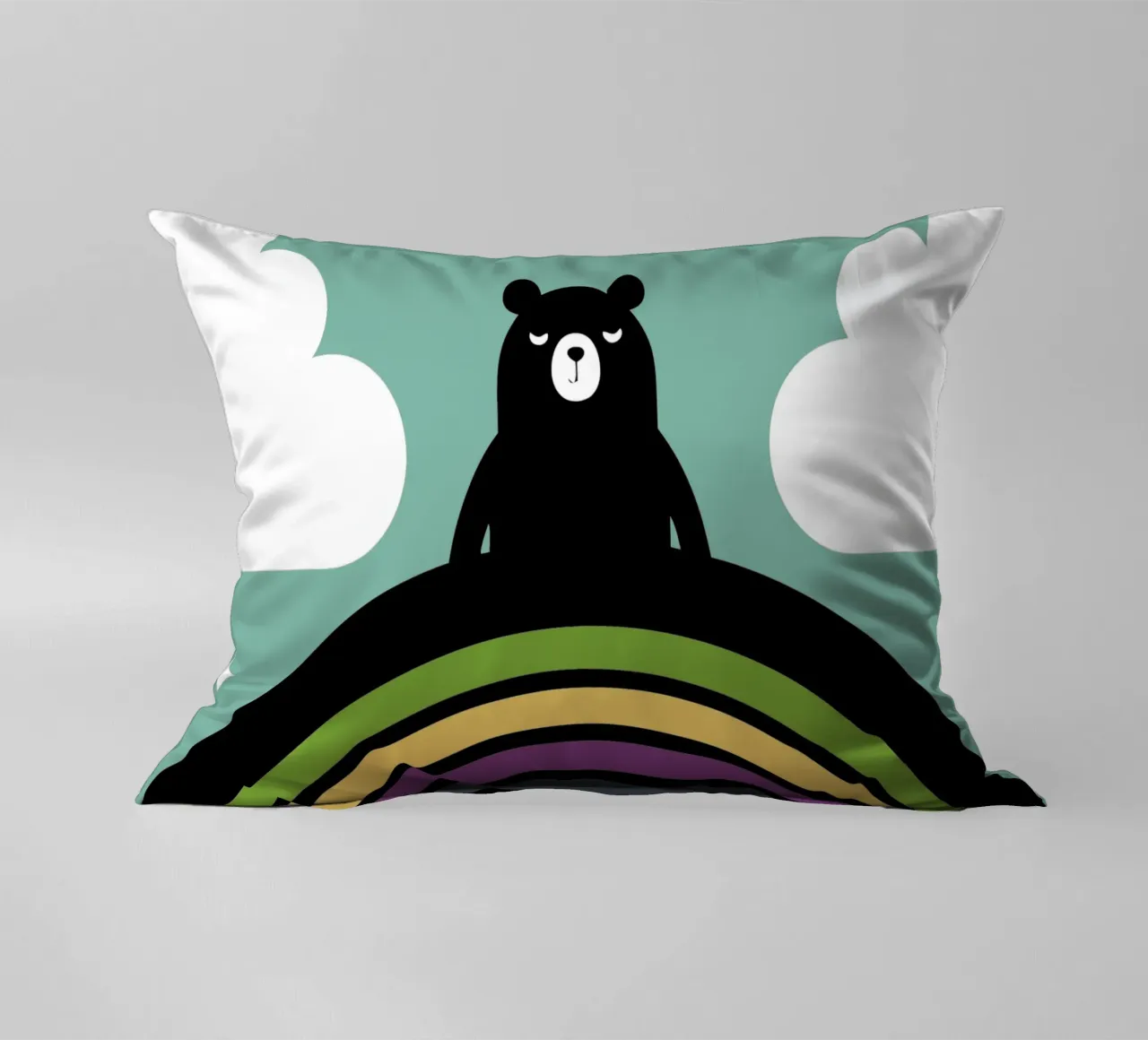 L'orso e l'arcobaleno cuscino da LOOK DIFFERENT