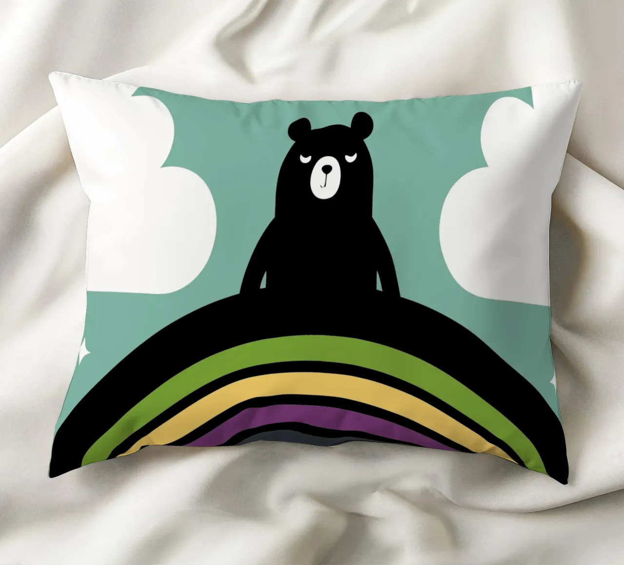L'orso e l'arcobaleno cuscino da LOOK DIFFERENT