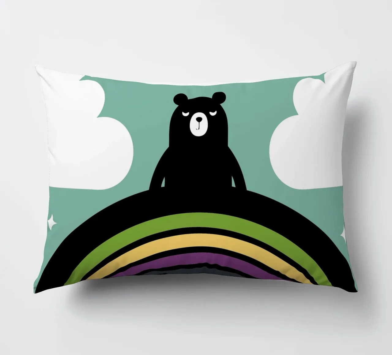 L'orso e l'arcobaleno cuscino da LOOK DIFFERENT